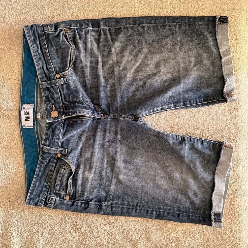 Paige Dean Bermuda Cuffed Denim Jean Shorts Size 29